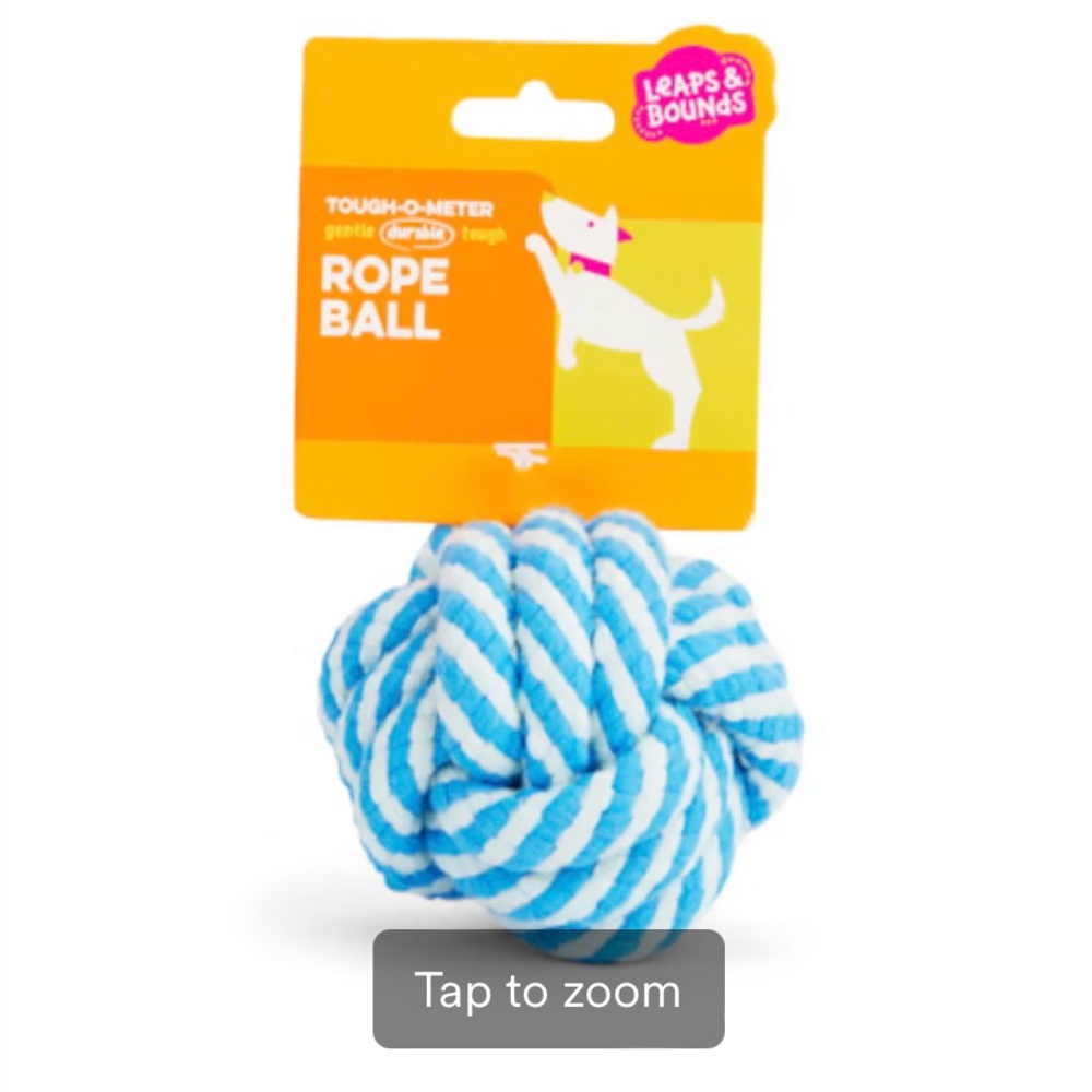 NWT Leaps & Bounds Twisted Rope Ball Dog Toy